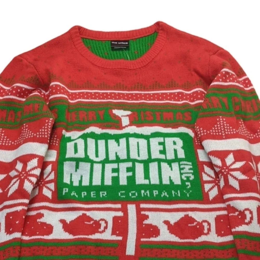 The Office Dunder Mifflin Christmas Ugly Sweater Holiday Size L